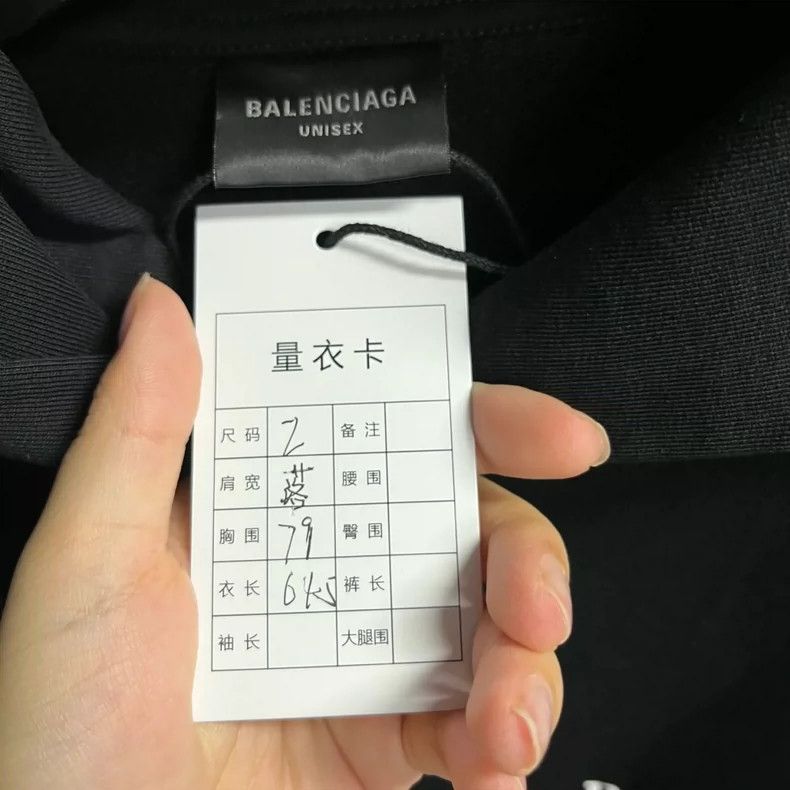 Balenciaga Balenciaga Black Logo print pullover hooded long sleeve sw Size US M / EU 48-50 / 2 - 5 Thumbnail