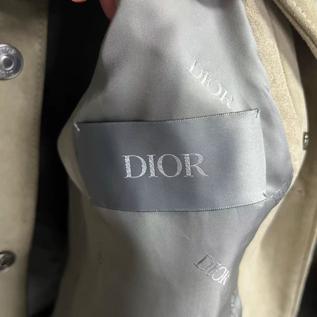 Dior dior beige logo embroidered casual leather jacket Size US XXL / EU 58 / 5 - 3 Thumbnail