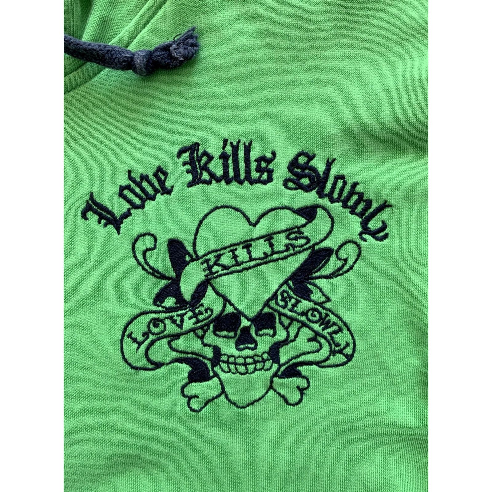 Ed Hardy ED HARDY Hoodie by Christian Audigier ZIP Green Men XL Crew Neck Full Zip Skull Tattoo Style Shirt Mens Size US XL / EU 56 / 4 - 5 Thumbnail