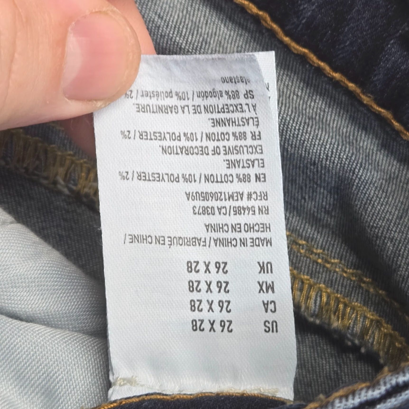 American Eagle Outfitters American Eagle Outfitters Jeans Men 26 x 28 Slim Straight Denim Blue 5-Pocket Design Size US 26 / EU 42 - 4 Thumbnail