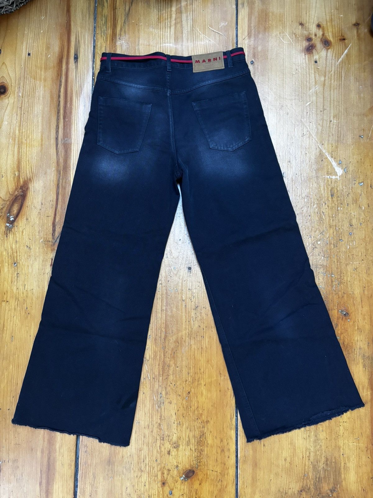 Marni Marni black bleached cotton bull denim jeans Size US 32 / EU 48 - 2 Thumbnail
