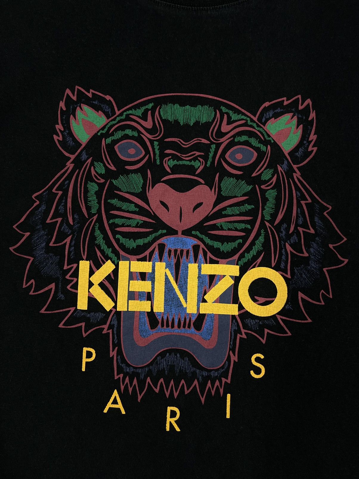 Kenzo Mens Kenzo Black T Shirt Big Logo Tiger Size M Size US M / EU 48-50 / 2 - 5 Thumbnail