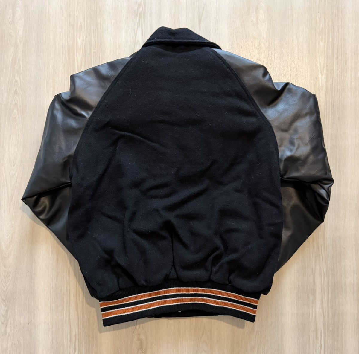 Vintage Y2K Varsity Wool Letterman Bomber Sz S Brown Black Size US S / EU 44-46 / 1 - 5 Thumbnail