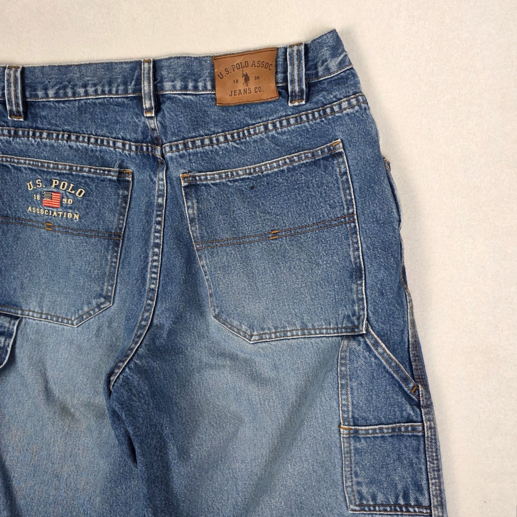 Vintage VINTAGE US Polo Assn. Denim Jorts Shorts Mens 38 Blue Grunge Baggy Skater 90s Style Size US M / EU 48-50 / 2 - 5 Thumbnail