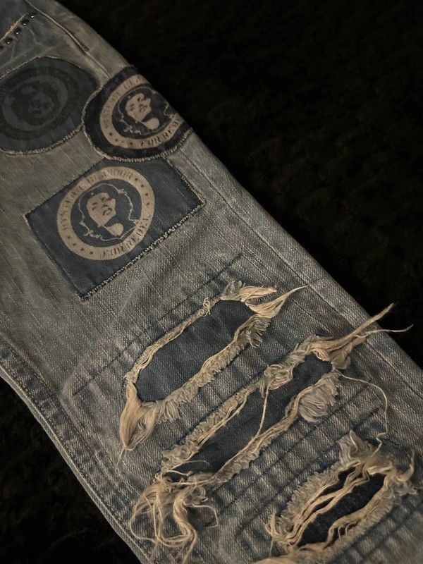 Hysteric Glamour Hysteric Glamour Kinky Jeans Patchwork Studded Denim Size US 29 - 3 Thumbnail