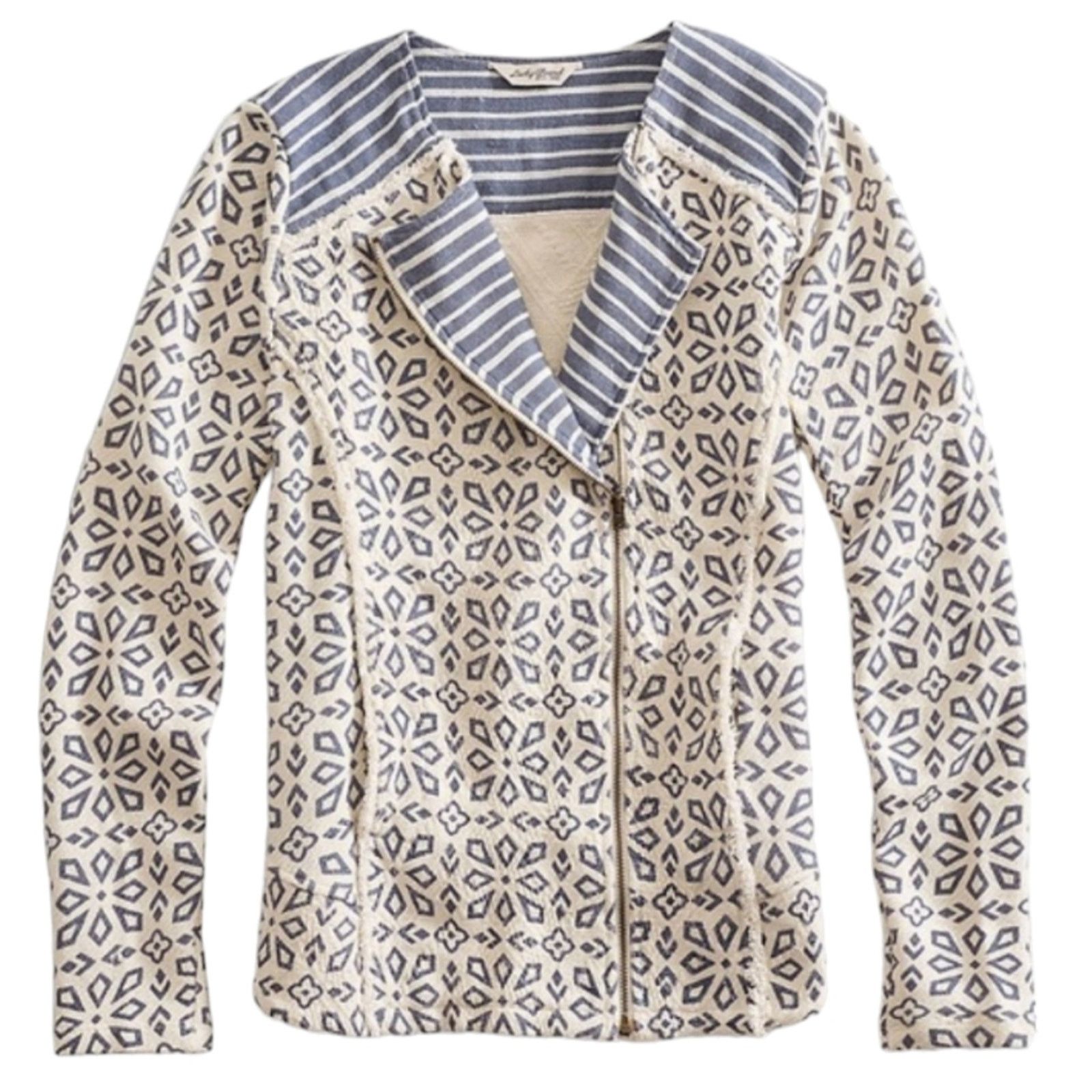 Lucky Brand Lucky Brand Cotton moto jacket Chambray print XL Size XL / US 12-14 / IT 48-50 - 9 Thumbnail