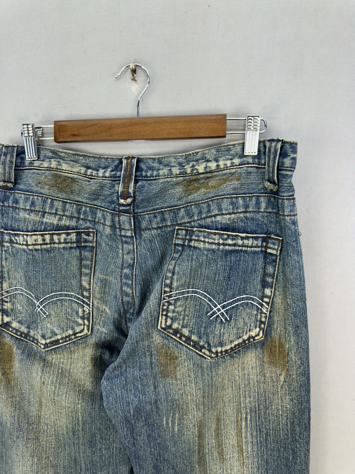 If Six Was Nine SixStarExclusiveDesign Distressed Straight Cut Jeans Size US 32 / EU 48 - 6 Thumbnail