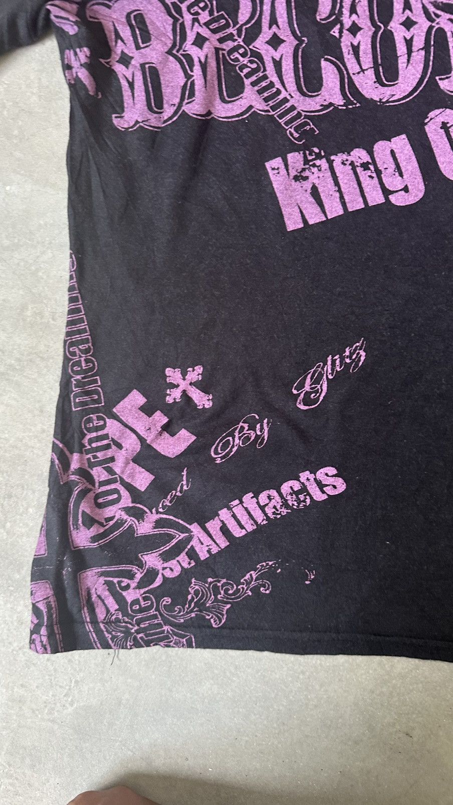 Japanese Brand VINTAGE GLITZ AFFLICTION TEE Size US S / EU 44-46 / 1 - 3 Thumbnail