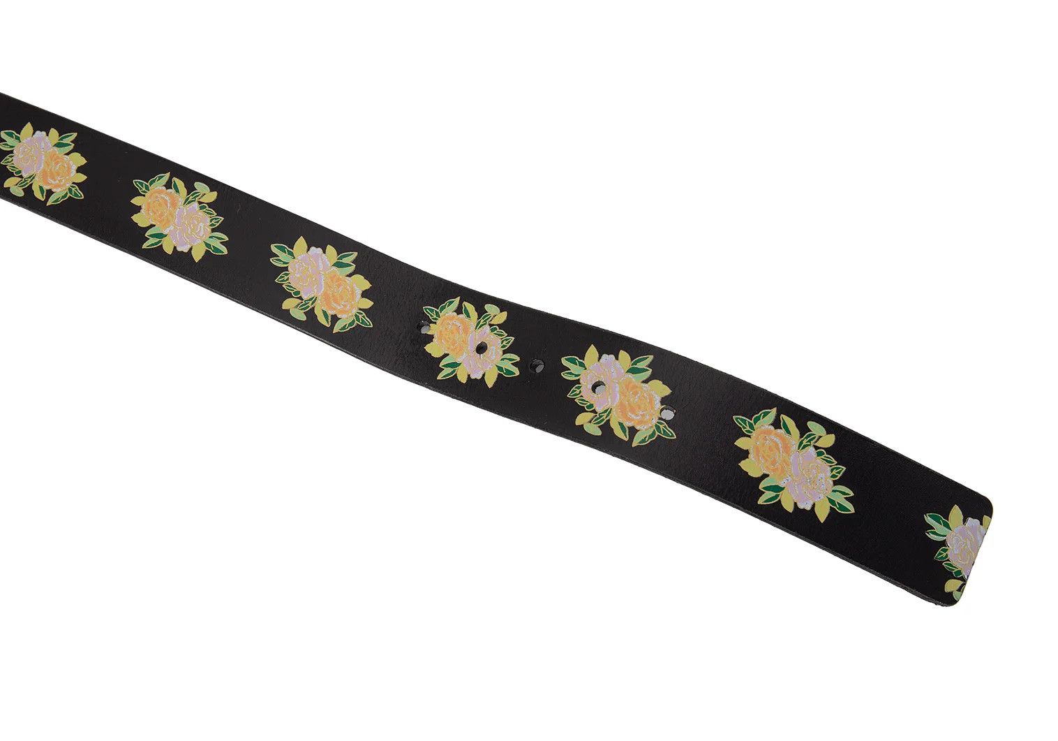 Yohji Yamamoto Floral Print Leather Belt