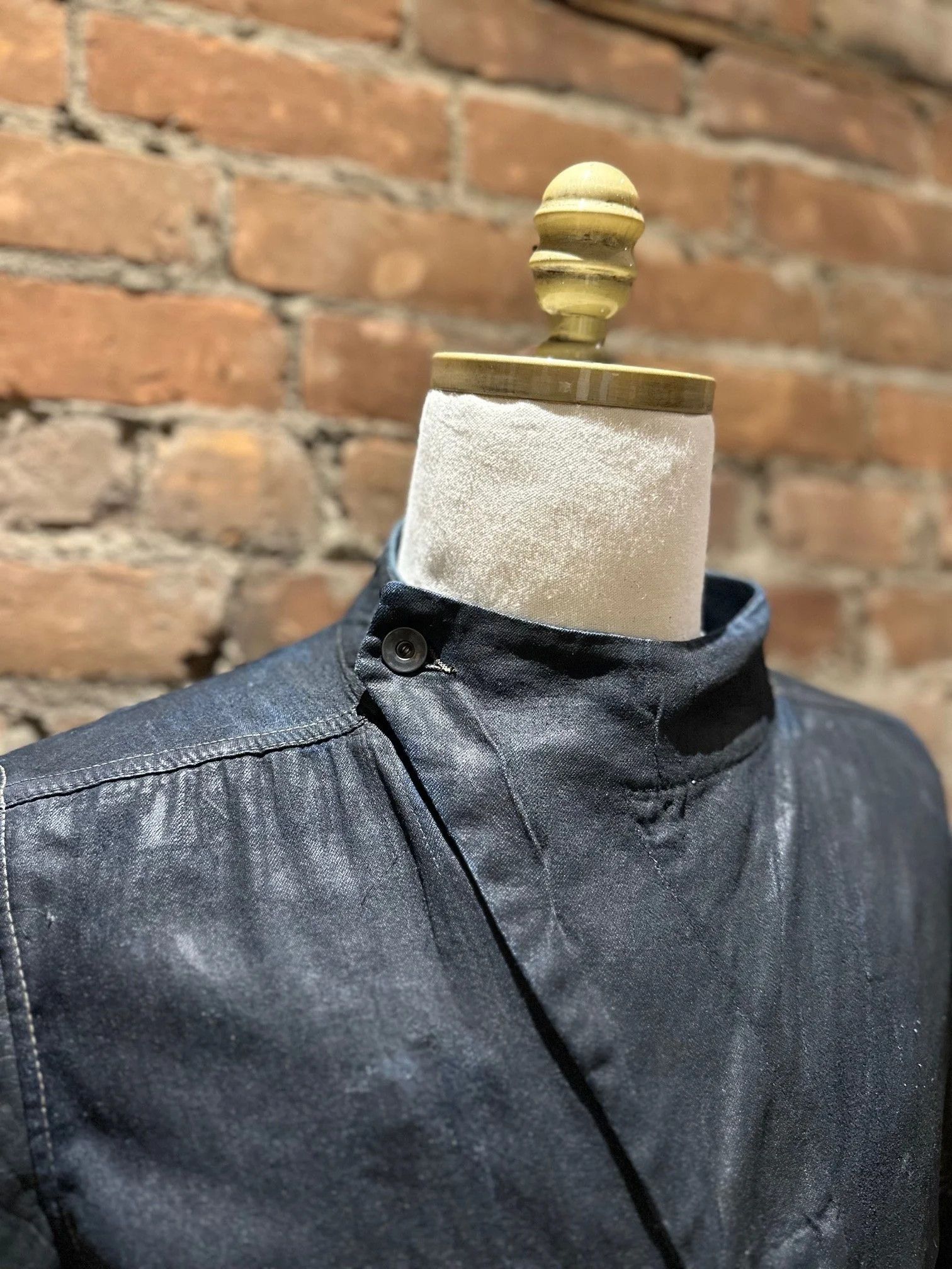 Rick Owens Drkshdw Rick Owens DRKSHDW Wax-Coated Denim & Leather Jacket Size US M / EU 48-50 / 2 - 4 Thumbnail