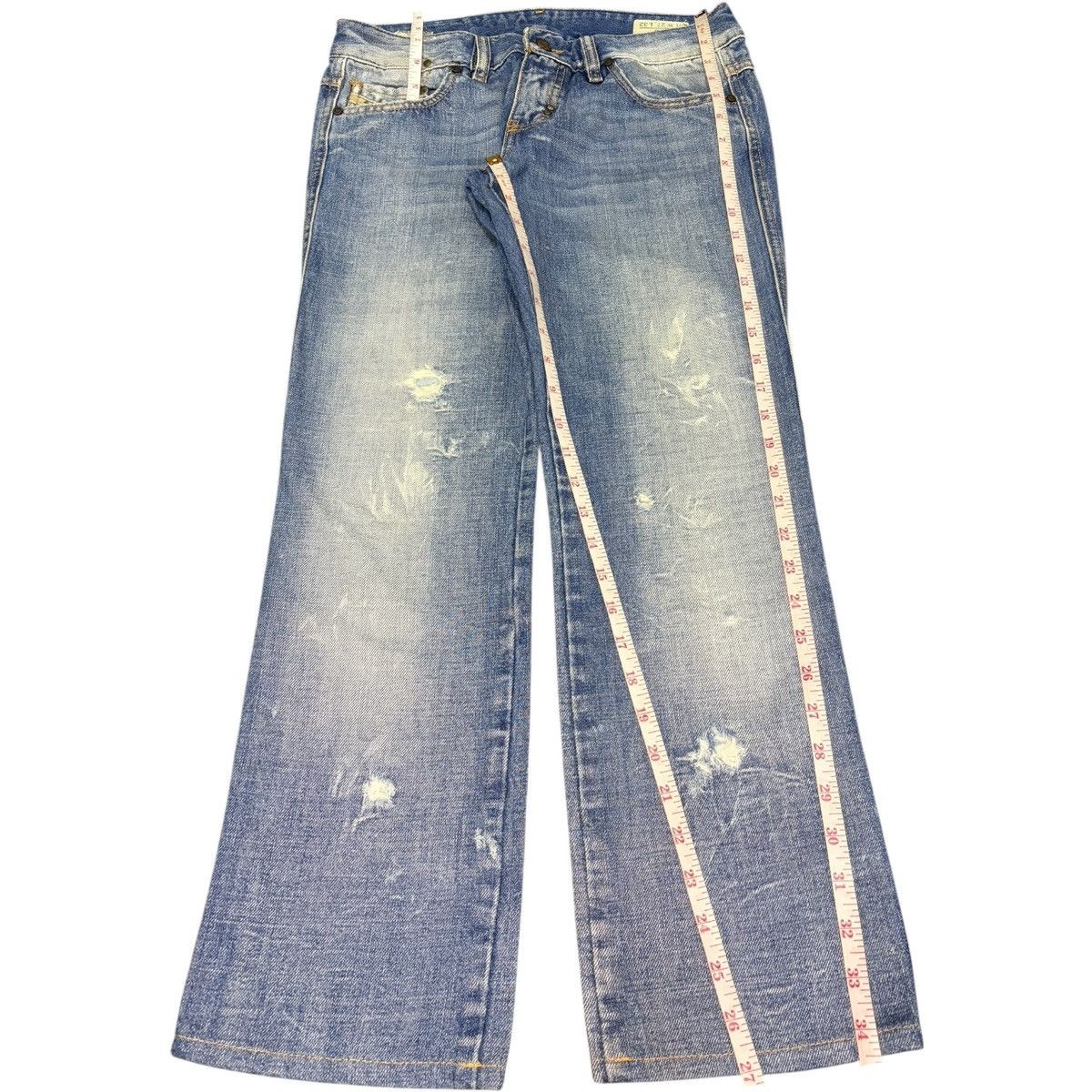 Diesel Vintage Italy Diesel Lhela Faded Wash Distressed Jeans Size 29" - 7 Thumbnail