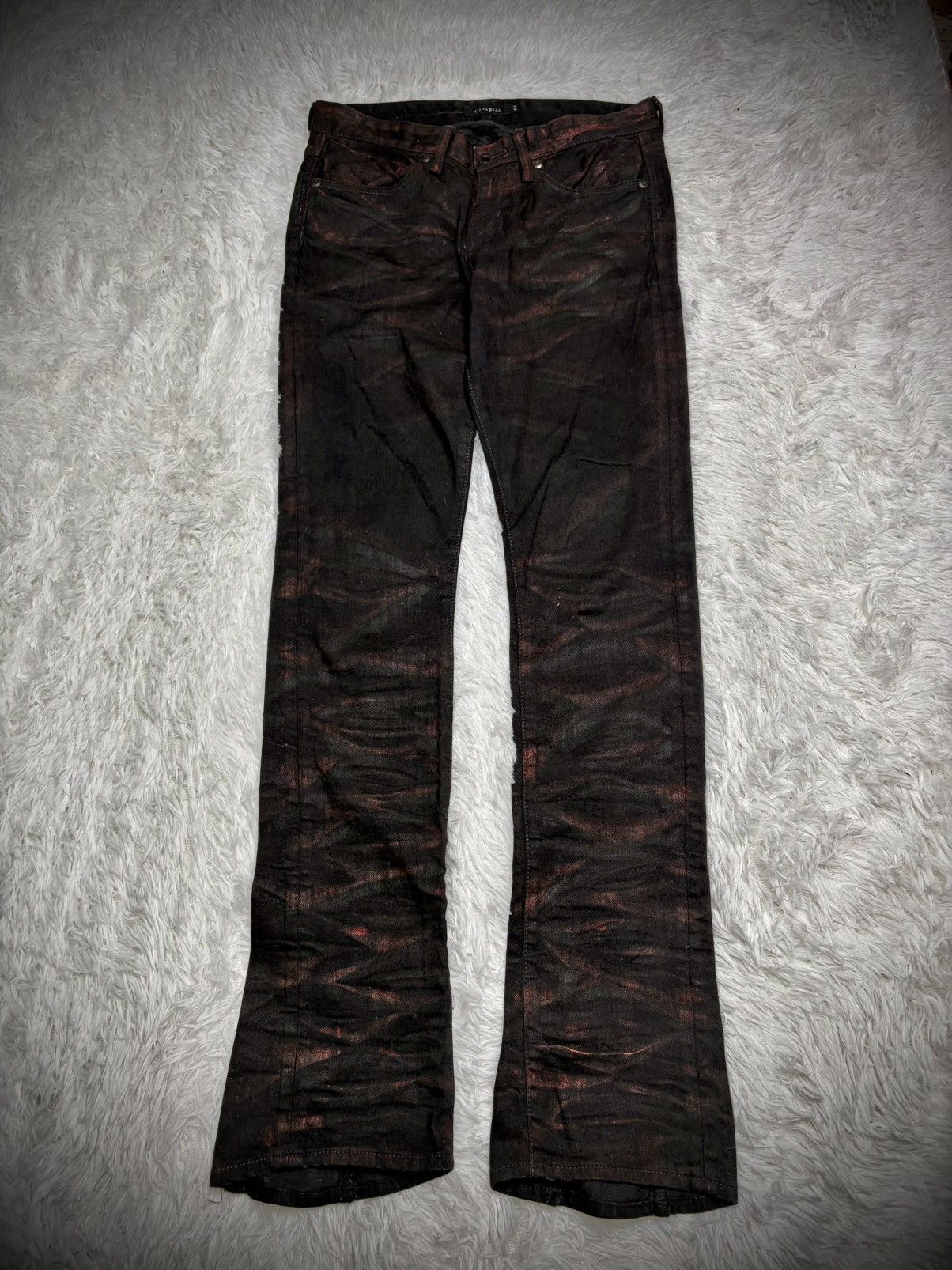 If Six Was Nine Rare Civarize waxed luster flared jeans Size US 31 - 1 Thumbnail