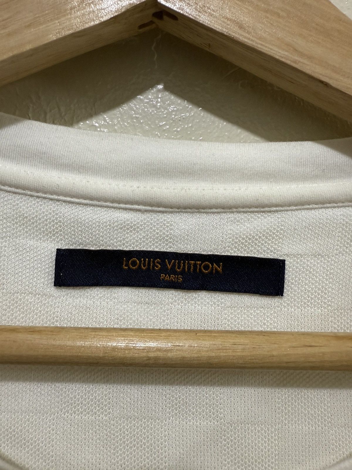 Louis Vuitton Louis Vuitton White Damiere Pocket Tee Size US XXL / EU 58 / 5 - 2 Thumbnail