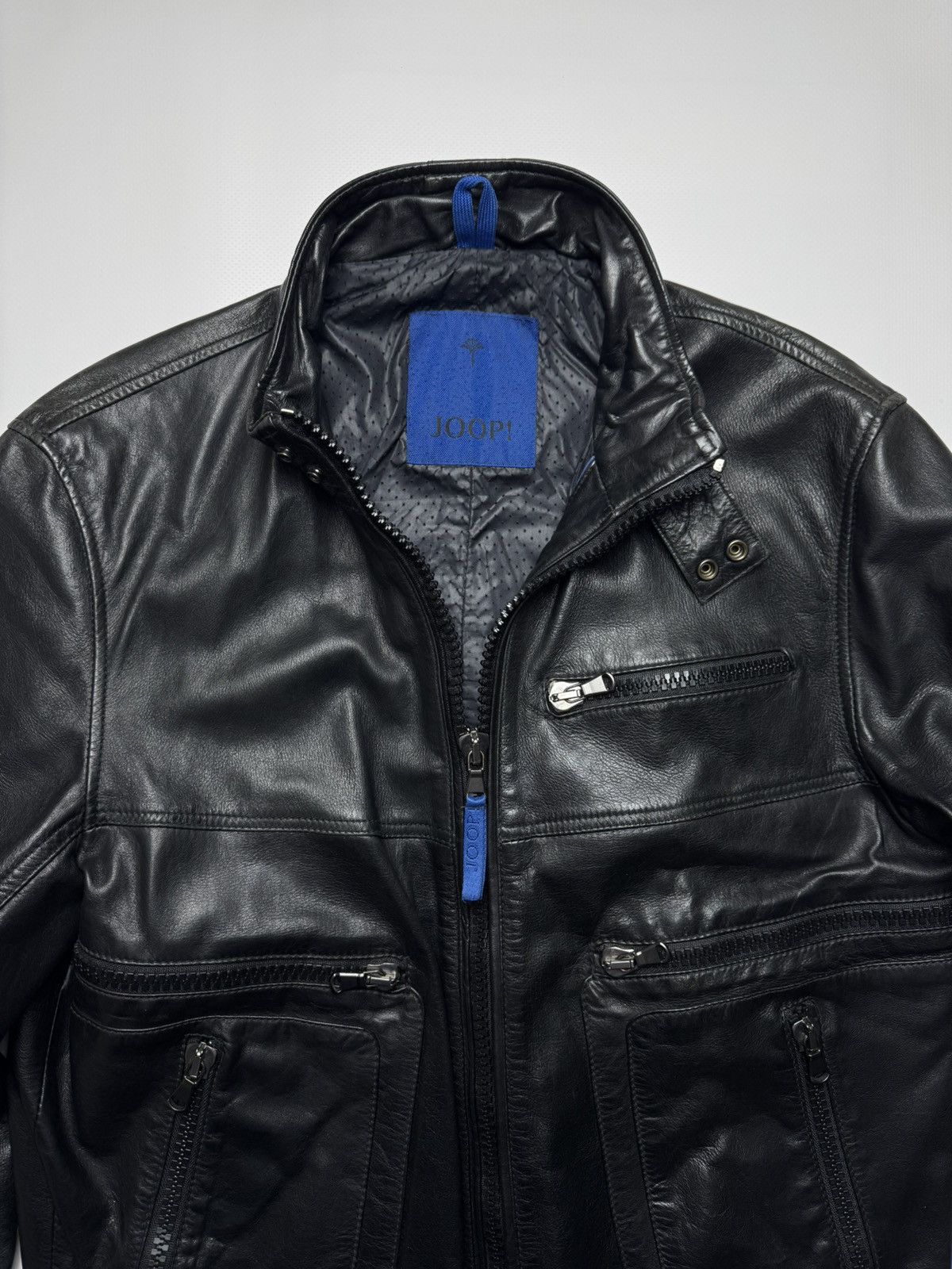 Joop! JOOP! Premium Leather Bomber Jacket w/ Lampo Zippers Size US M / EU 48-50 / 2 - 5 Thumbnail