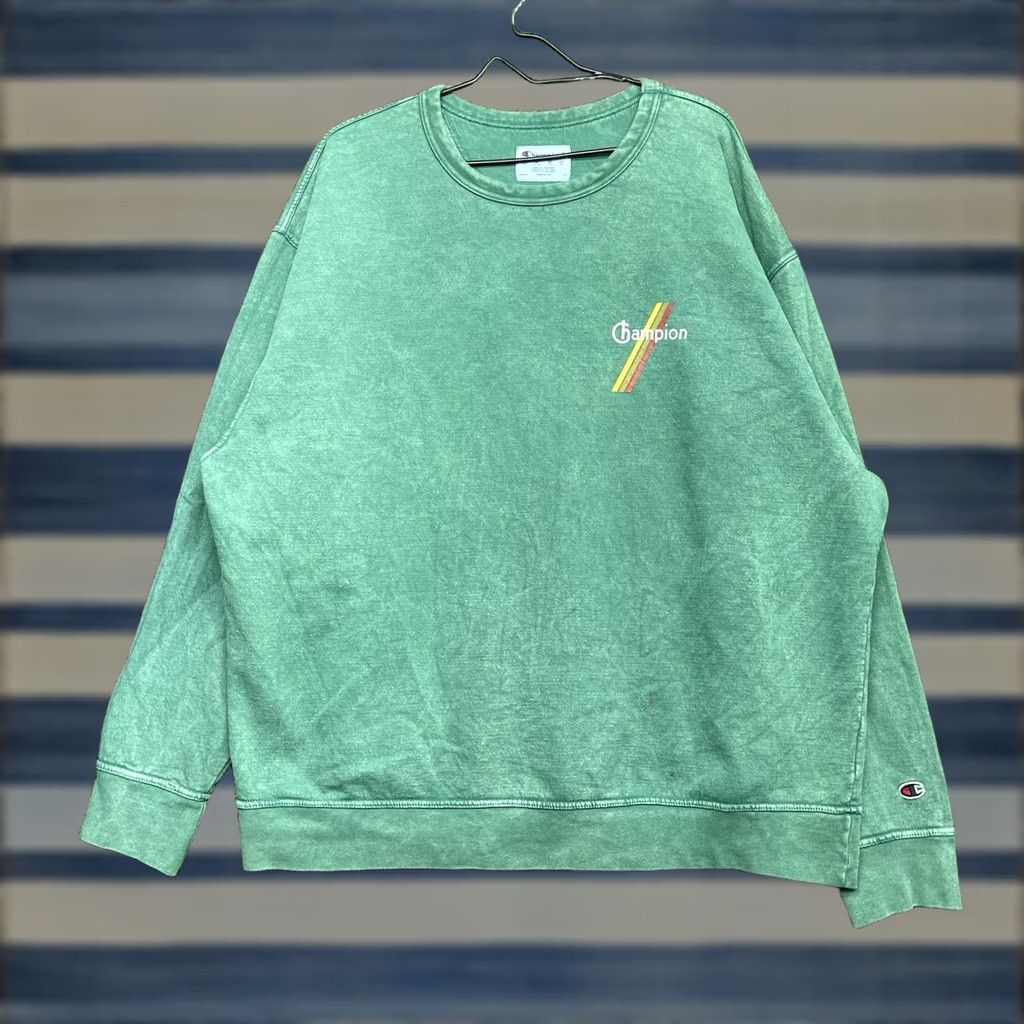 Champion Champion Sweatshirt Powerblend Olive Heather Crewneck 2XL Mens Cotton Blend Regular Logo Sports 90s Style Size US XXL / EU 58 / 5 - 1 Thumbnail