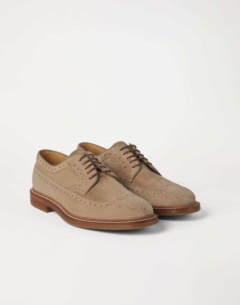 Brunello Cucinelli o1w1db10925 Pair Of Laced Shoes in Sand Beige Size US 7 / EU 40 - 2 Thumbnail