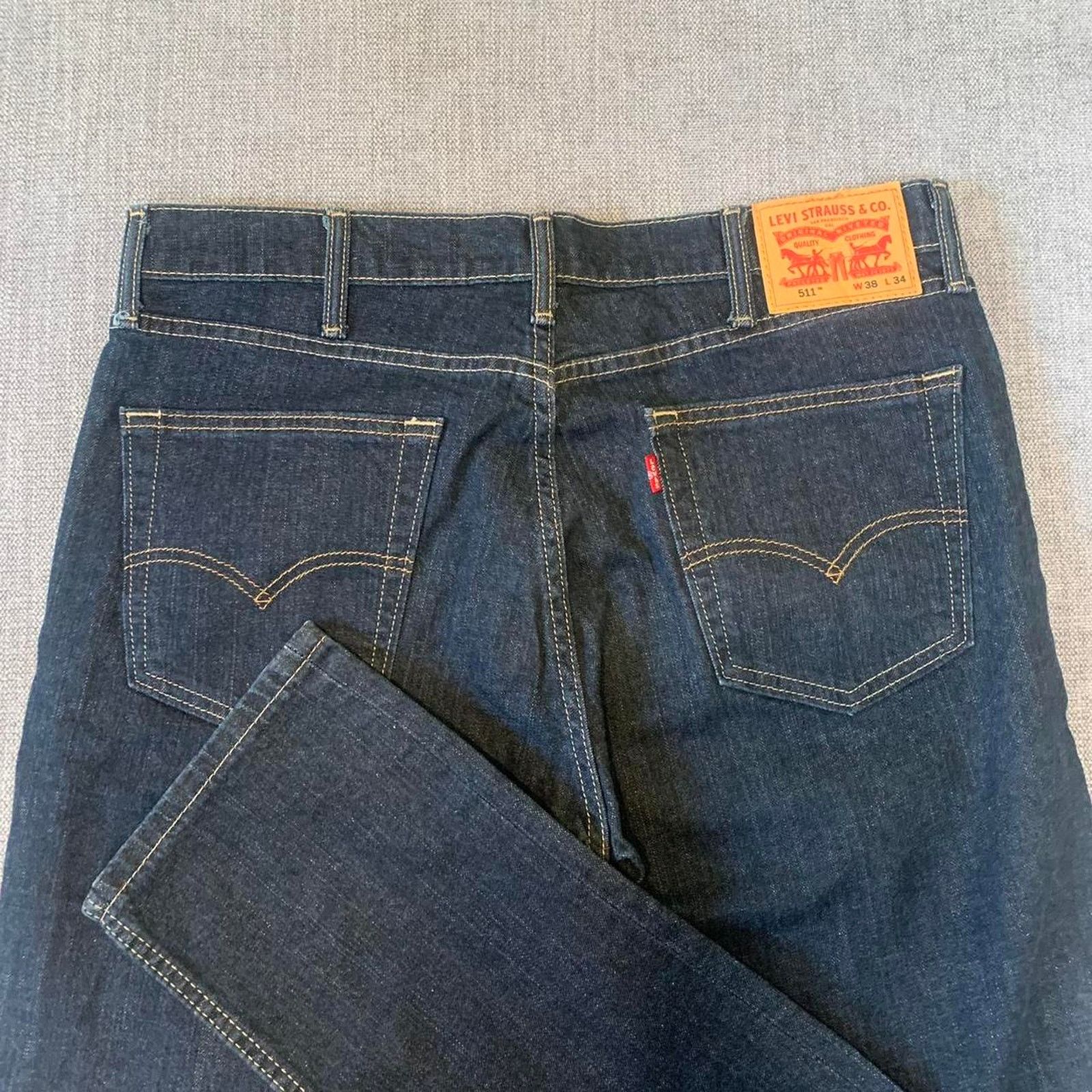 Levi's Levis 511 Dark Denim Jeans Size US 36 / EU 52 - 4 Thumbnail