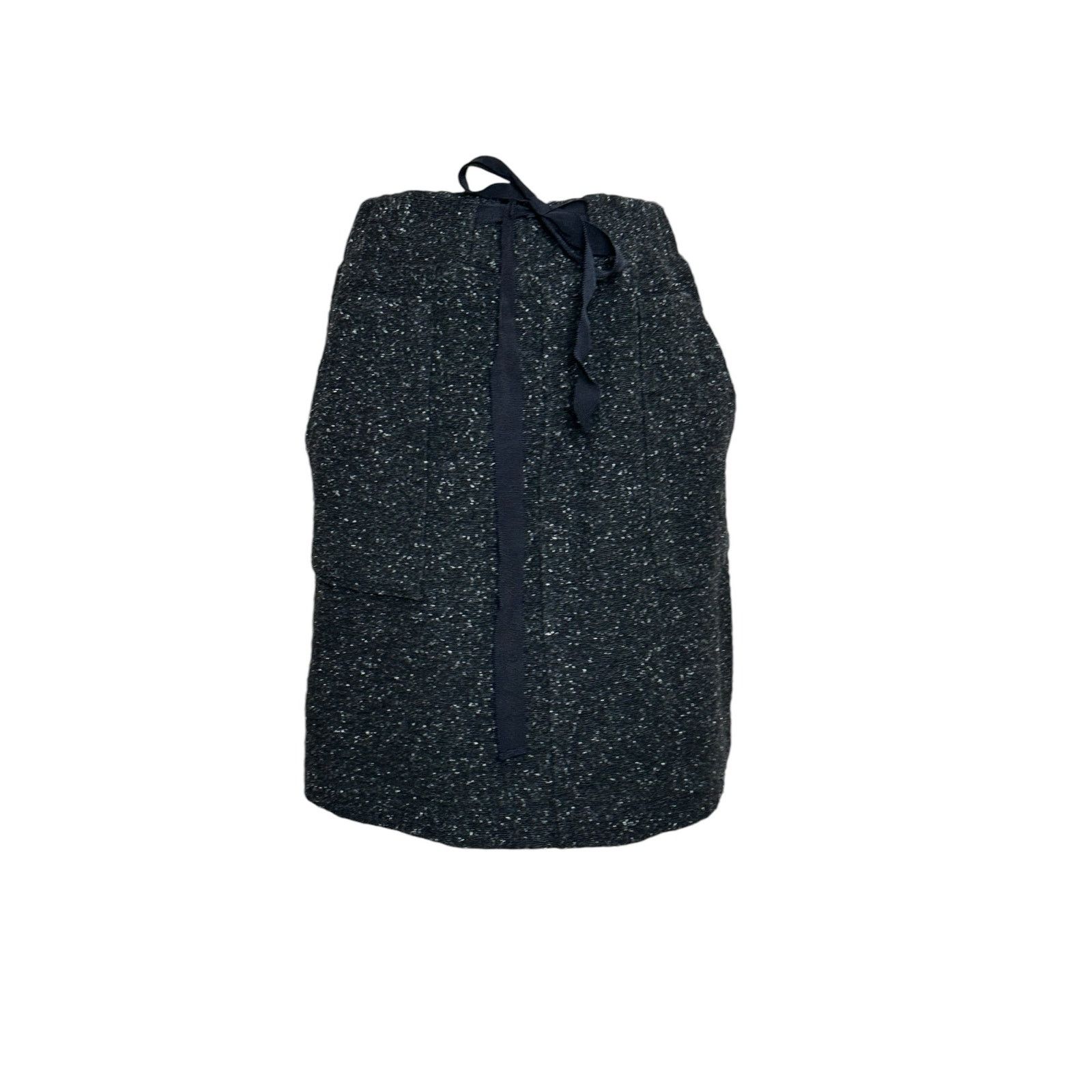 Loft Loft gray pull on front waist tie mini skirt size LP Size 22" - 9 Thumbnail