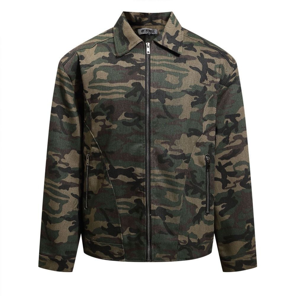 Vintage Detroit Camouflage Design Winter Jacket