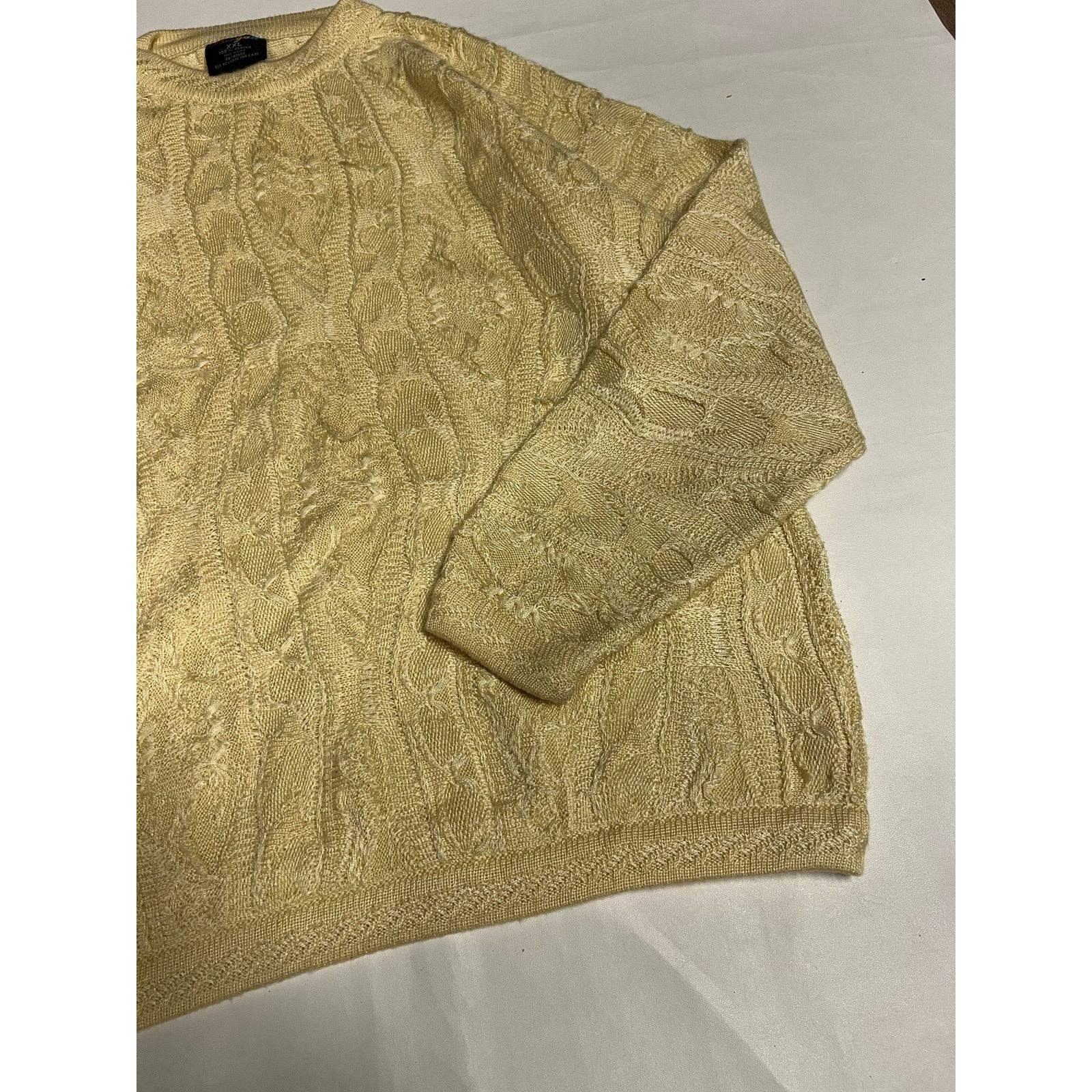 Bergati Vintage Bergati Cable Knit Coogi Style 3D Texured Sweater Size US XXL / EU 58 / 5 - 3 Thumbnail