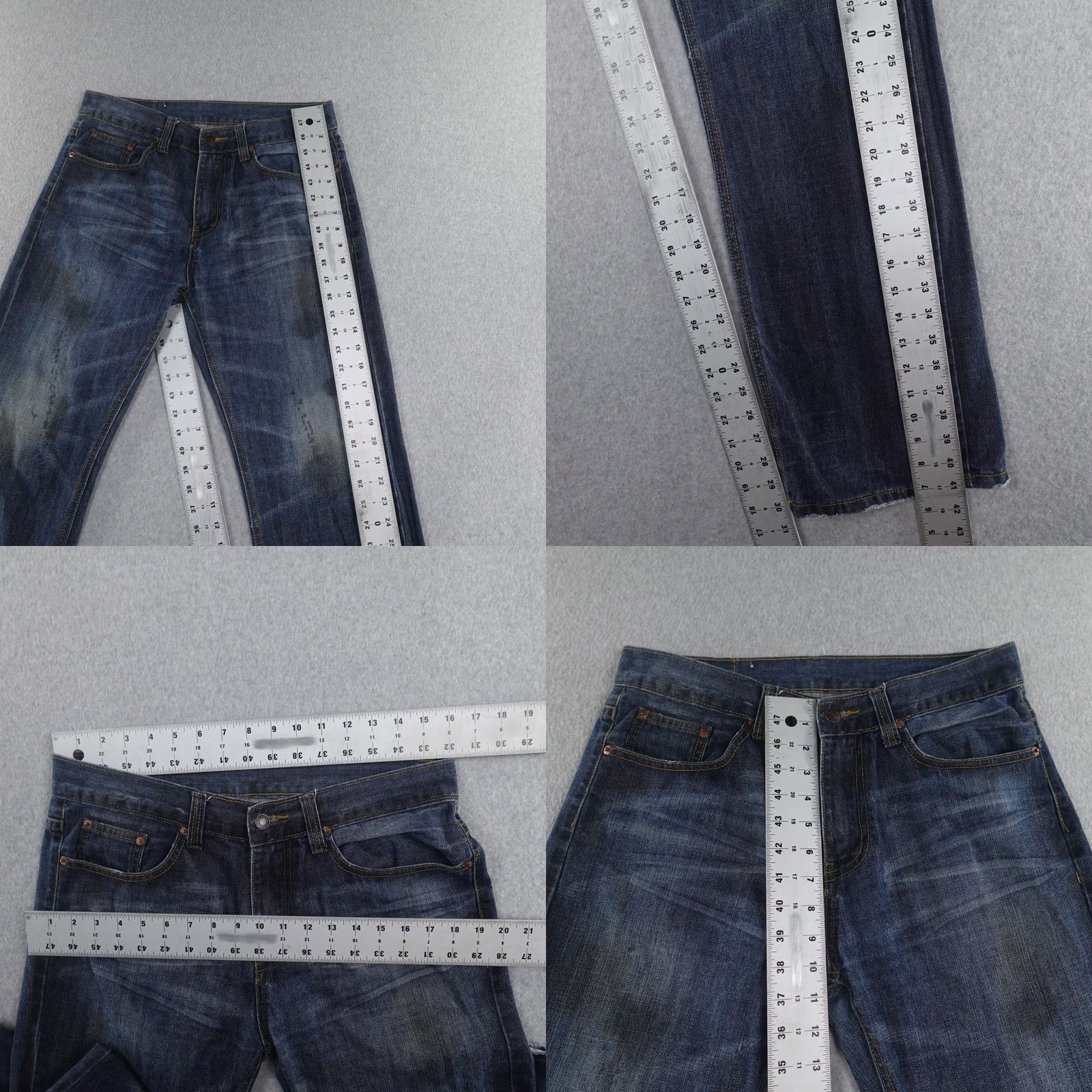 Levi's VINTAGE Levi's Jeans 523 Mens 30 (30X30) Straight Denim Blue Distressed Jeans Mens Size US 30 / EU 46 - 8 Thumbnail
