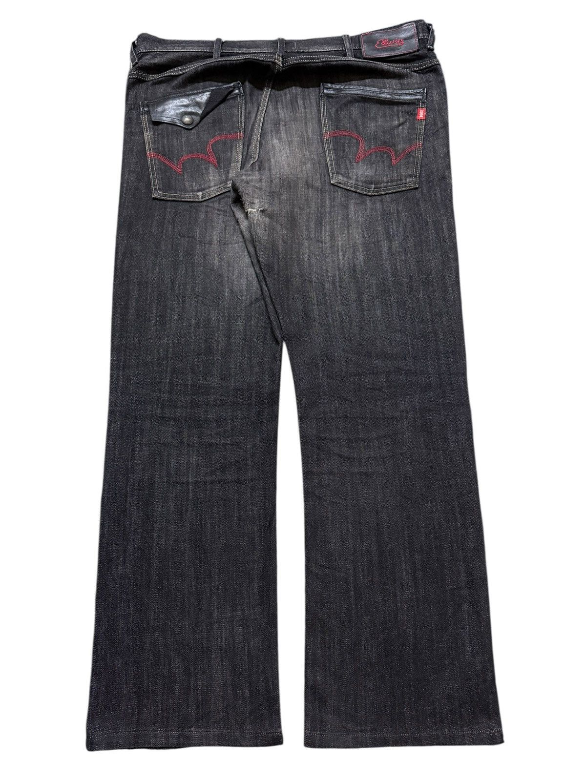 Edwin Vintage 90s Japan Edwin Blue Trip Faded Wash Wide Leg Baggy Size US 38 / EU 54 - 2 Thumbnail