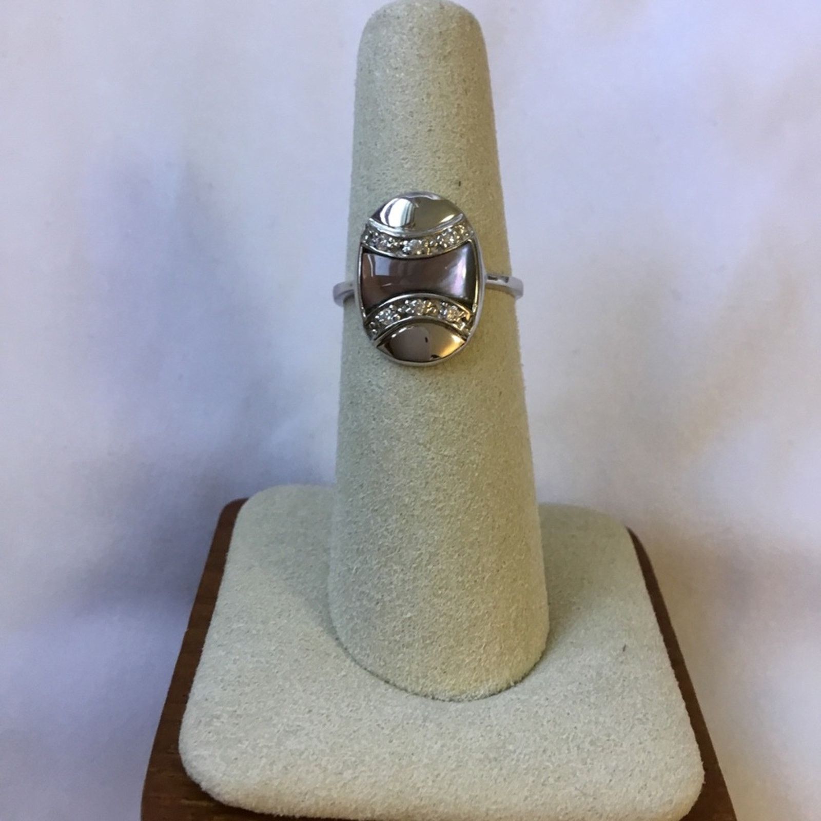 Other Sterling Silver Unique Oval Ring Size ONE SIZE - 4 Thumbnail