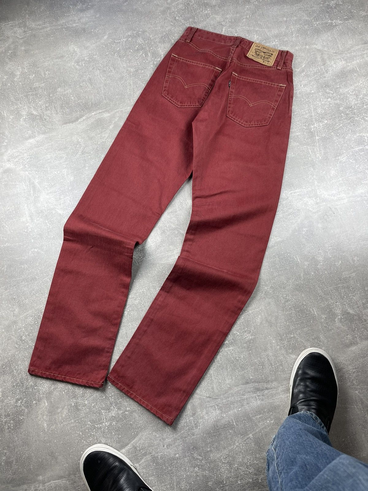 Levi's × Vintage Levi’s 401 Rare Vintage 90s Red Denim Jeans Size US 28 / EU 44 - 1 Thumbnail
