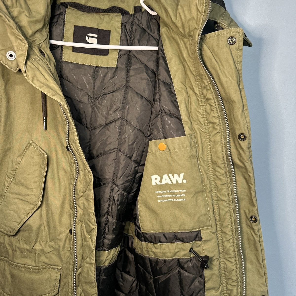 G-Star G-Star Raw Men's Vodan Padded Hooded Jacket Green Size US XS / EU 42 / 0 - 6 Thumbnail