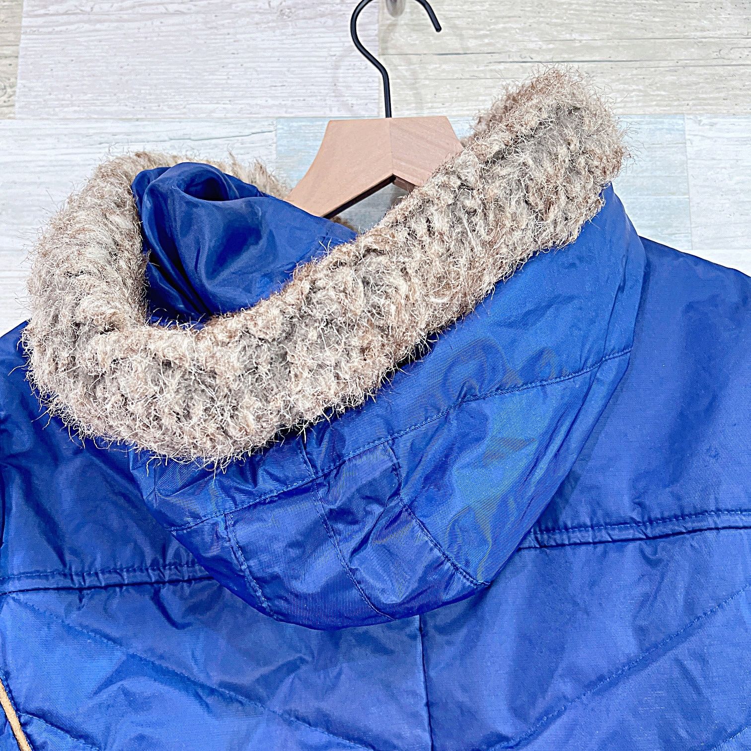Guess × Vintage Guess Y2K Hooded Belted Ski Puffer Jacket Blue Womens Medium Size M / US 6-8 / IT 42-44 - 6 Thumbnail