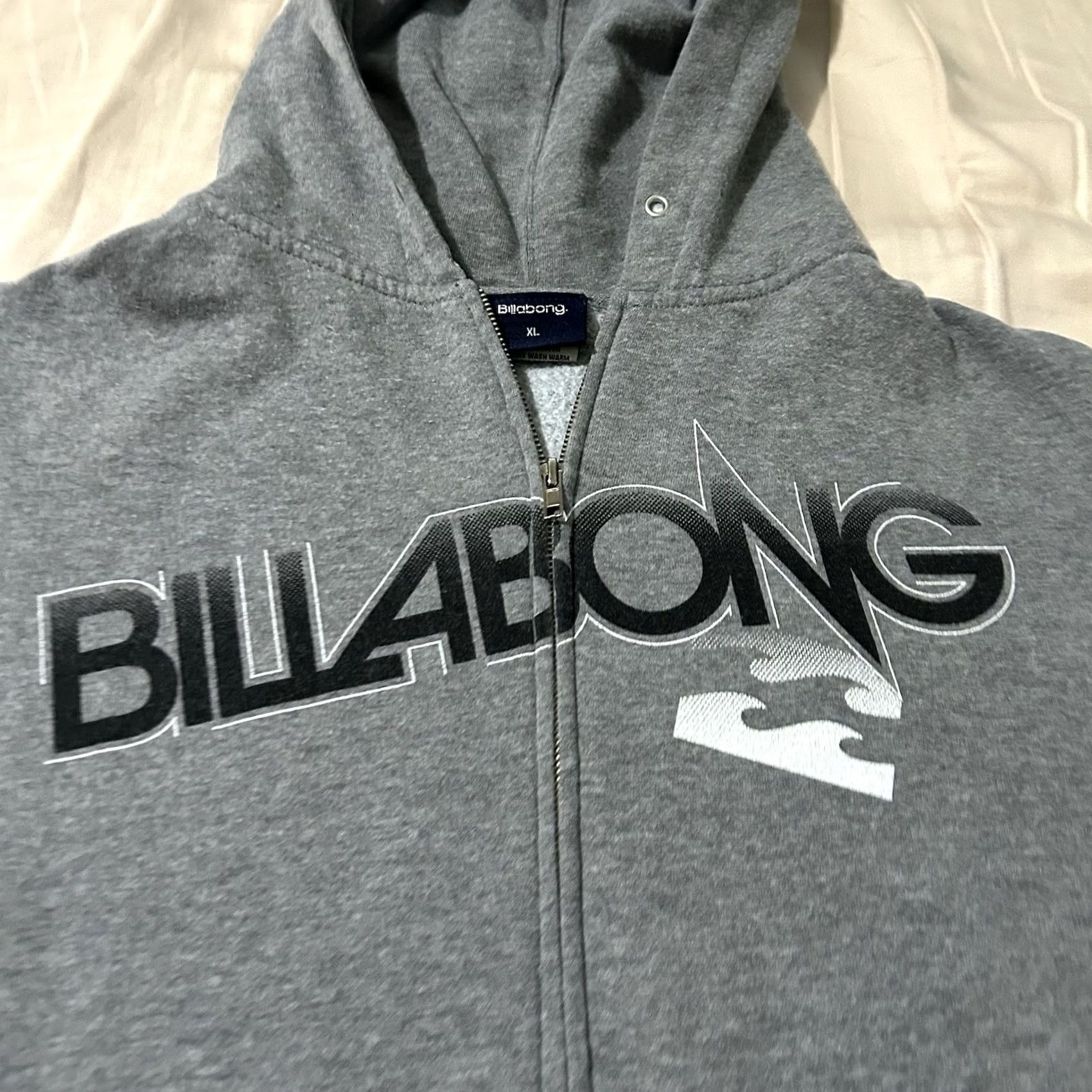 Billabong VINTAGE Billabong Surf Skate Hoodie Full Zip XL Mens Gray Size XL (Fits Smaller) Size US XL / EU 56 / 4 - 2 Thumbnail