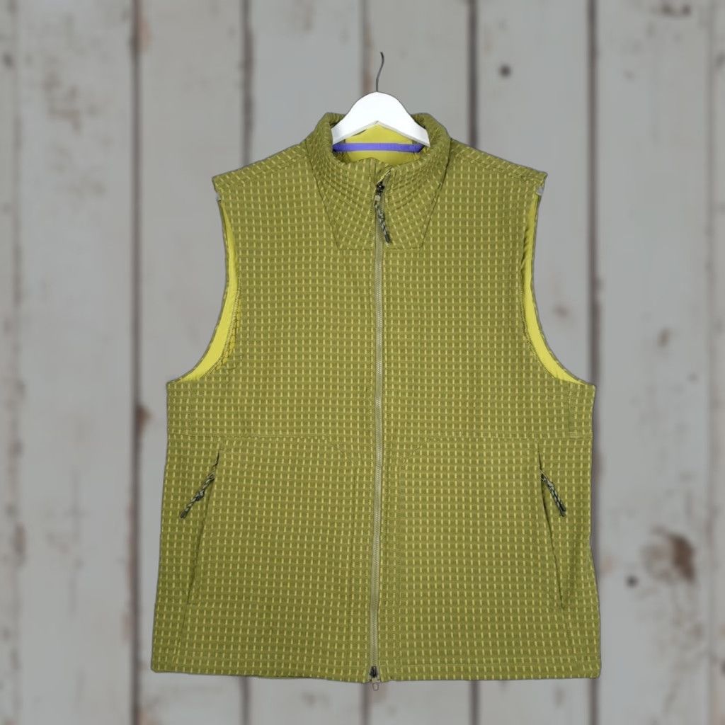 Lululemon Water-Repellent Grid Fleece Hiking Vest Green Men Large Vest Mens Large Green Water-Repellent Grid Fleece Hiking Vest