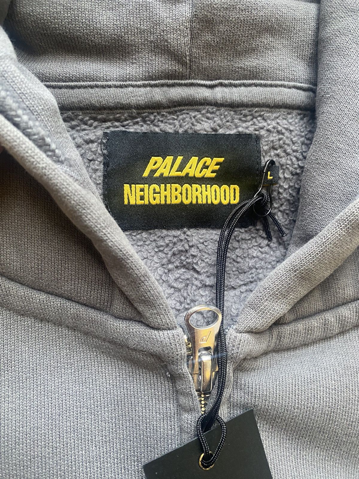 Palace Neighborhood Skull Zip Up Hood Charcoal Large