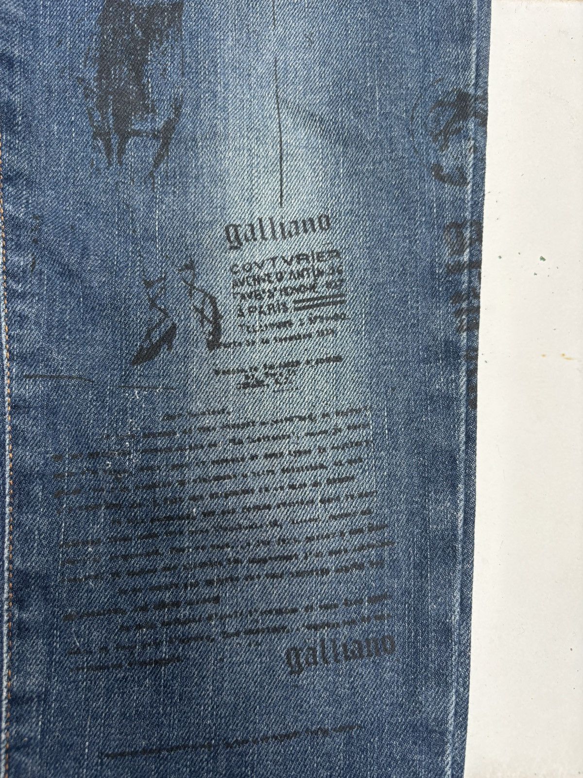 John Galliano Gazette Newspaper Denim Jeans Size US 28 / EU 44 - 5 Thumbnail