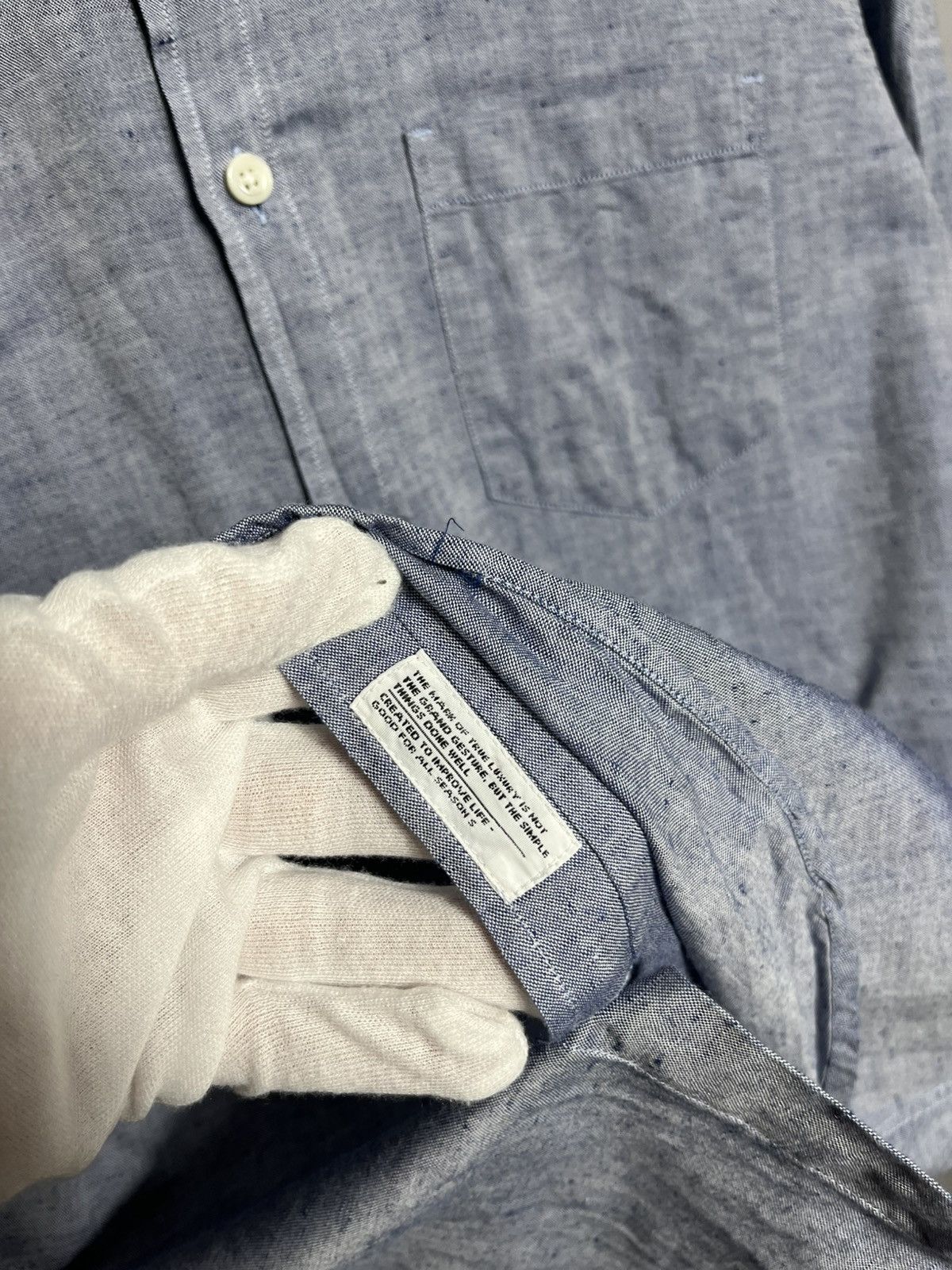 Norse Projects norse projects osvald bd cotton linen shirt button down Size US M / EU 48-50 / 2 - 5 Thumbnail