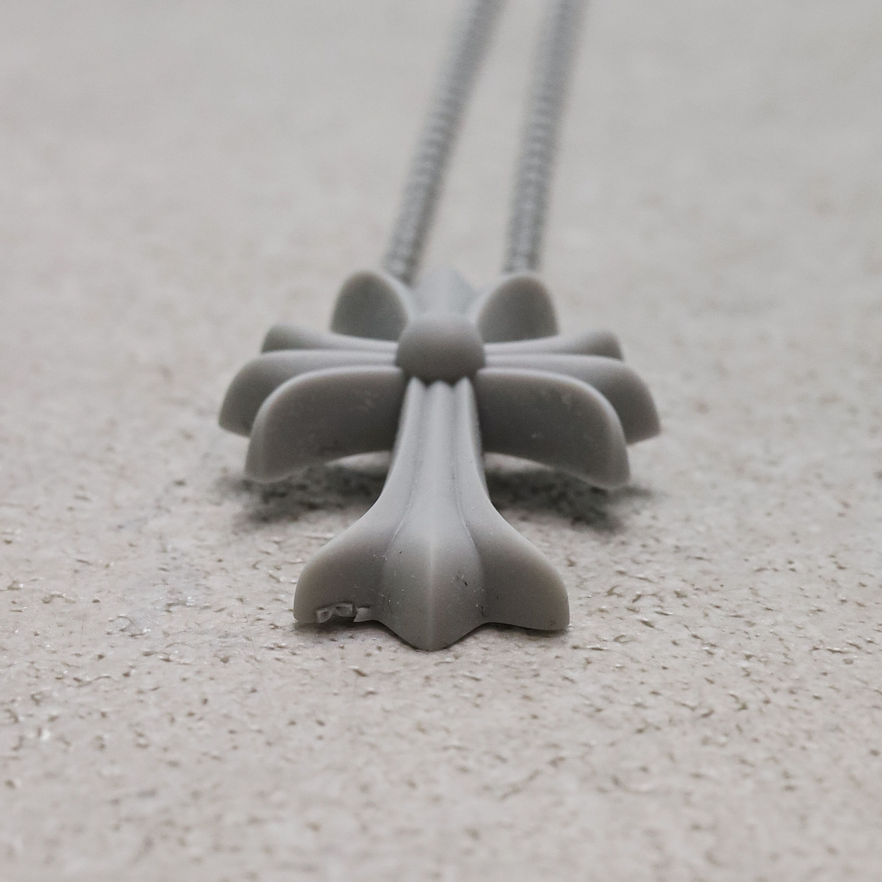 Chrome Hearts Chrome Hearts Silichrome Cross necklace grey Size ONE SIZE - 7 Thumbnail