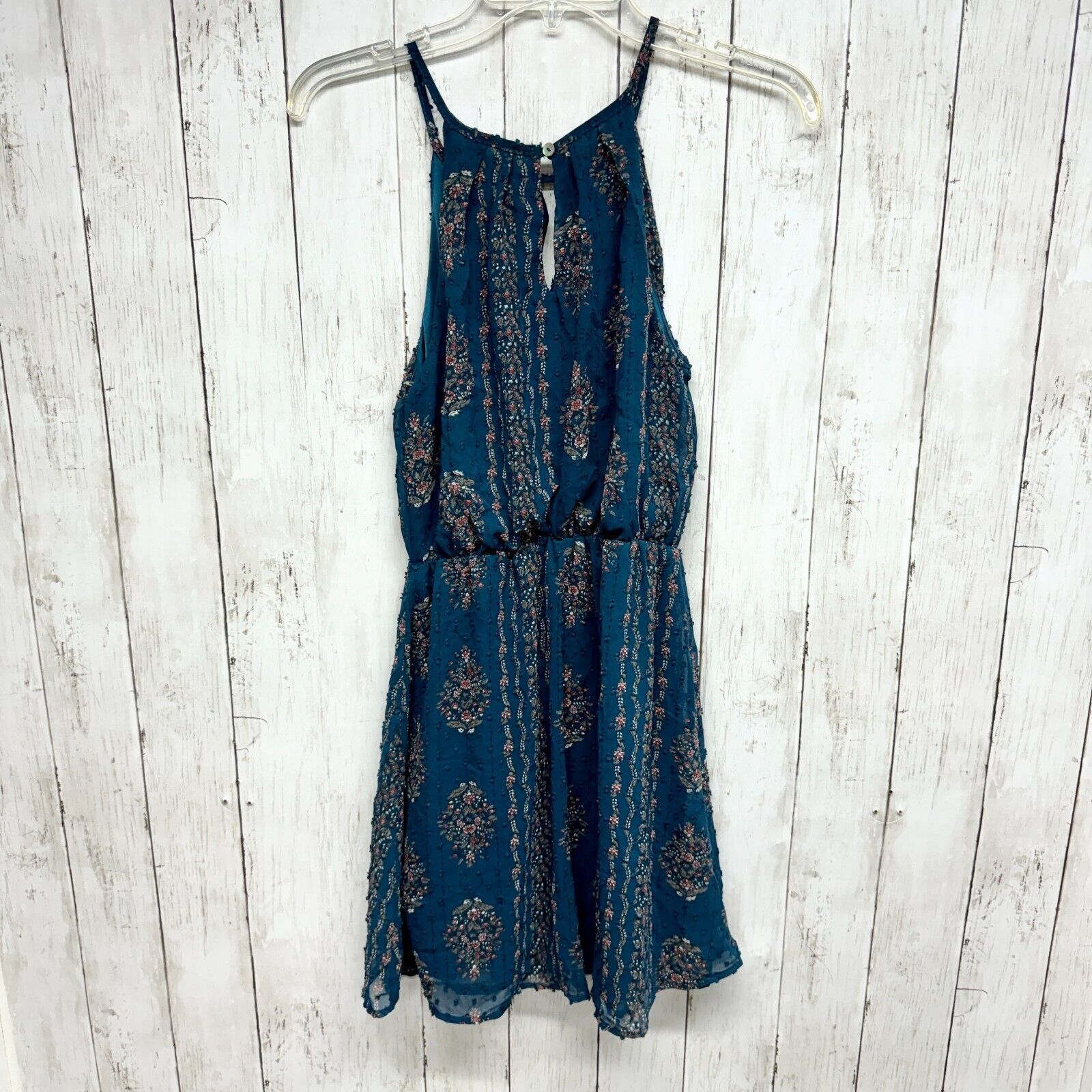 Other BLUE RAIN XS Blue Boho Sleeveless Tribal Button Mini Dress Size XS / US 0-2 / IT 36-38 - 4 Thumbnail