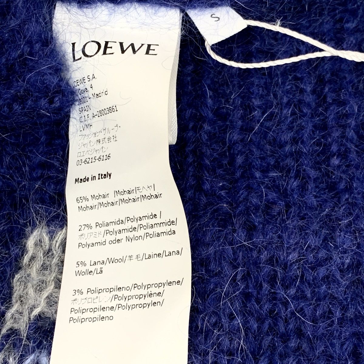 Loewe Loewe navy blue snowflake appliquéd mohair knit sweater Size S / US 4 / IT 40 - 7 Thumbnail