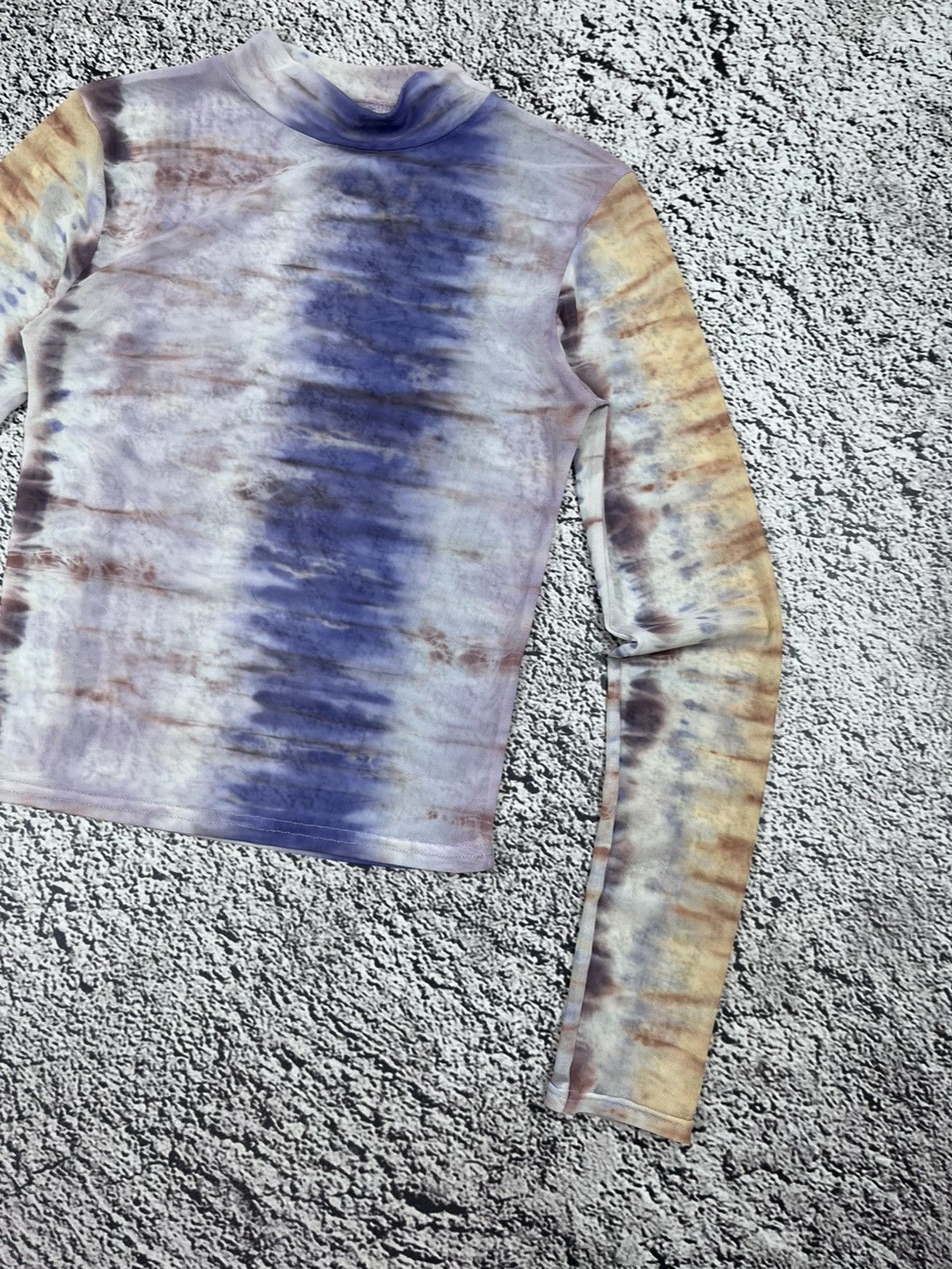 Japanese Brand Vintage Mesh Tye Die Abstract AOP Top Size M / US 6-8 / IT 42-44 - 3 Thumbnail