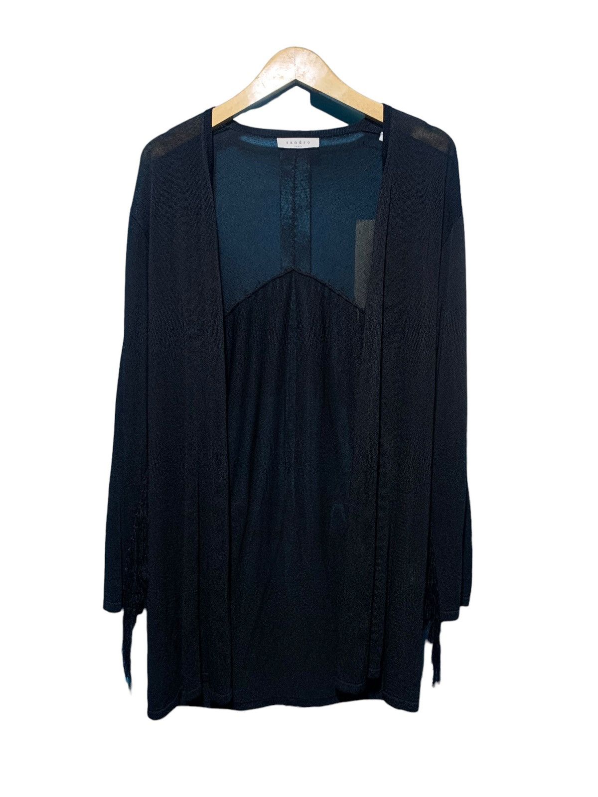 Sandro Sandro Paris fringed mesh viscose cardigan punk style Size US M / EU 48-50 / 2 - 7 Thumbnail