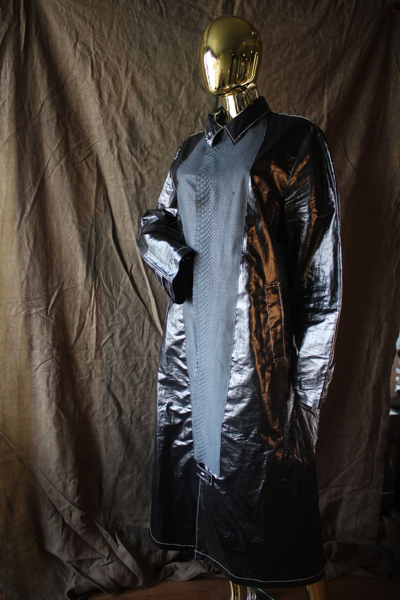 Other Custom-made black boat with real snake skin addition Size US L / EU 52-54 / 3 - 8 Thumbnail