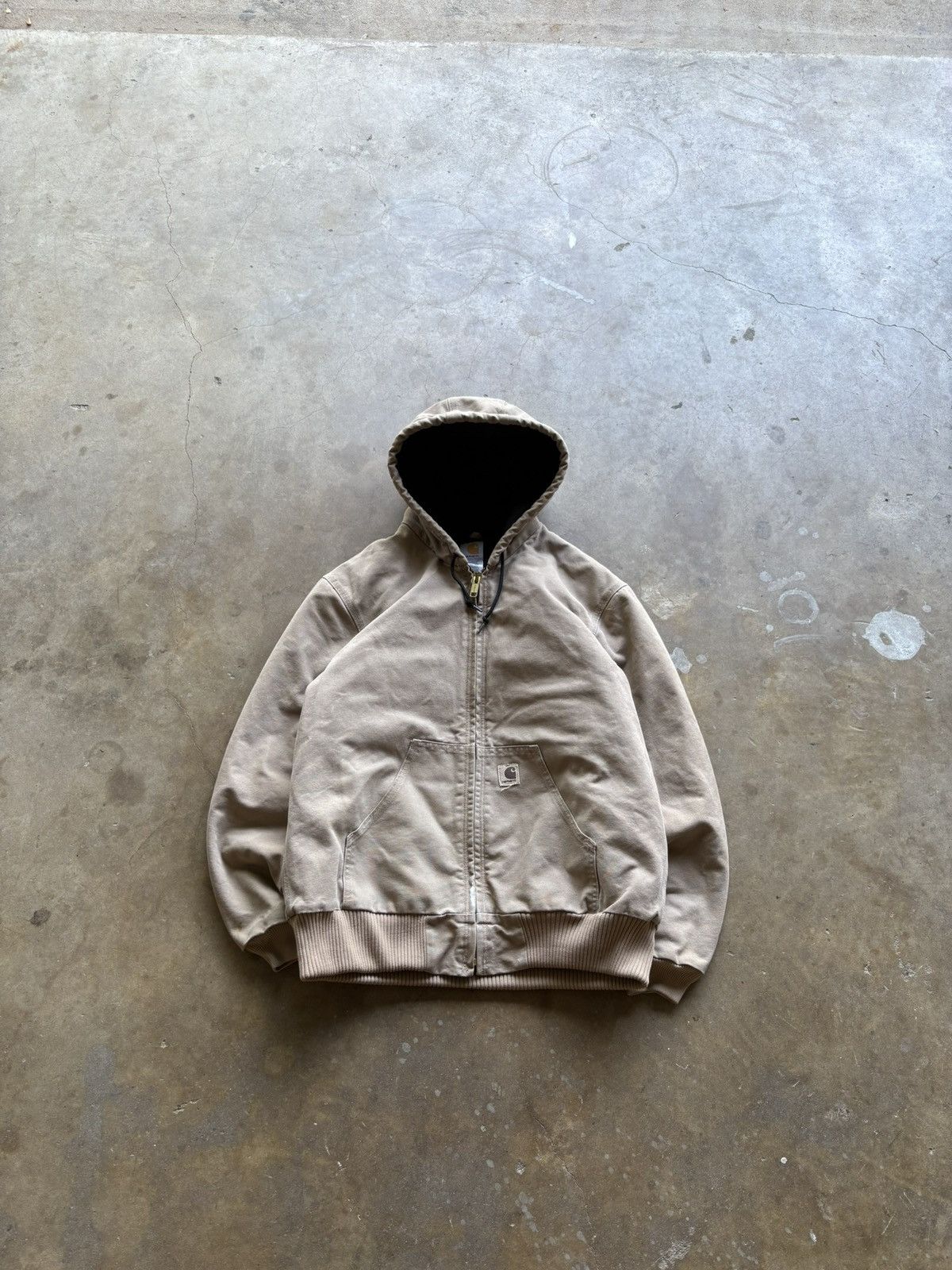 Vintage Vintage 2000s Carhartt Baige Streetwear Baggy Zip Up Jacket Size US M / EU 48-50 / 2 - 1 Thumbnail