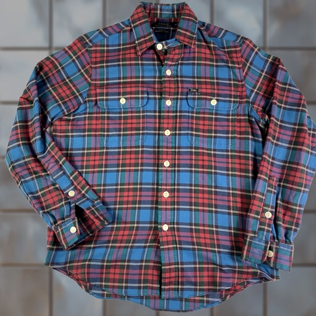 Polo Ralph Lauren Polo Ralph Lauren Shirt Mens Medium Classic Red Blue Plaid Performance Flannel Size US M / EU 48-50 / 2 - 1 Thumbnail
