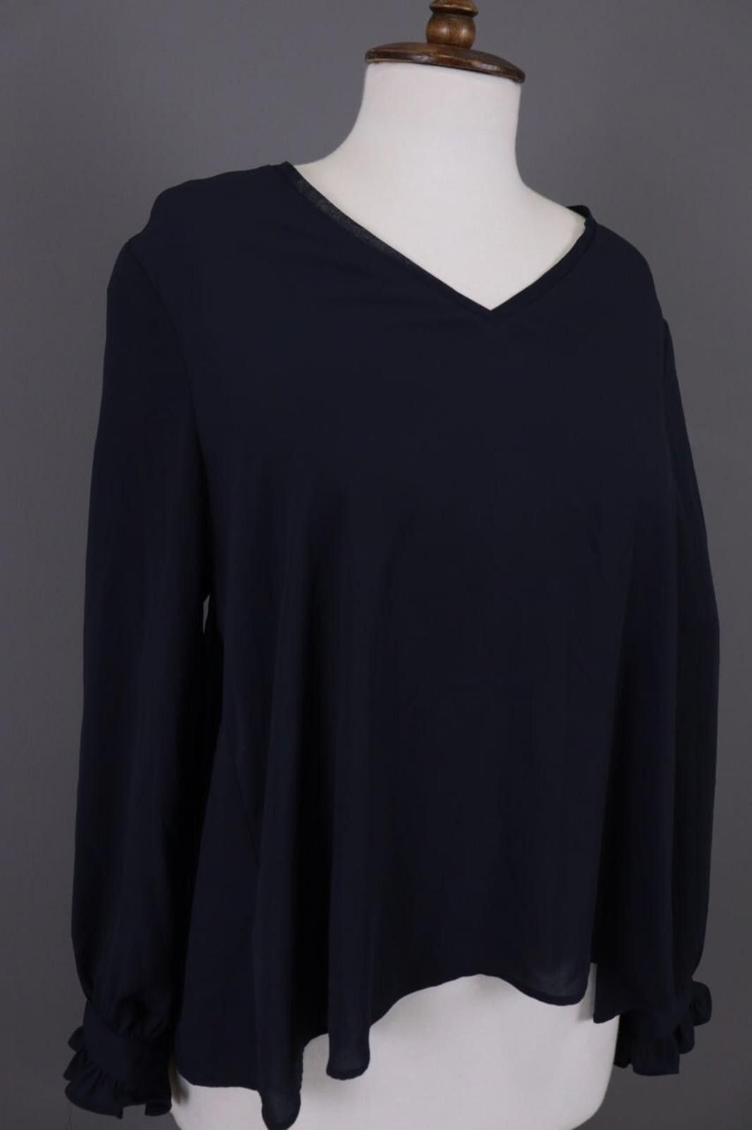 Designer Claudie Pierlot Blue Lagenlook Blouse Shirt Size 40 Size M / US 6-8 / IT 42-44 - 5 Thumbnail