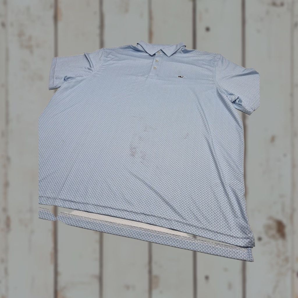 Vineyard Vines Vineyard Vines On-The-Go Sankaty Polo Shirt Mens 2XL Blue Whale AOP Golf Size US XXL / EU 58 / 5 - 1 Thumbnail