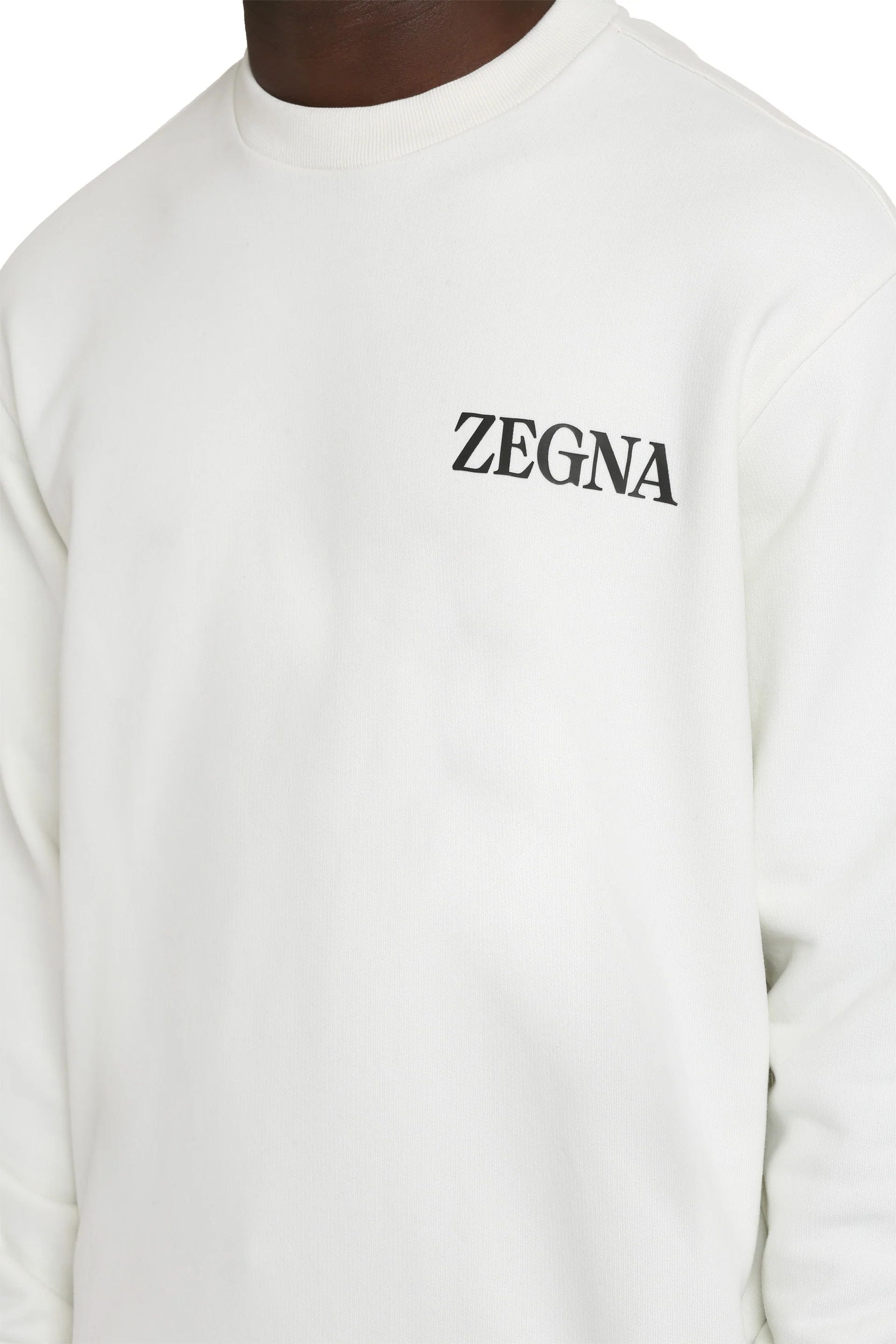 Z Zegna o1mle0624 Cotton Sweatshirt in White Size US XXL / EU 58 / 5 - 4 Thumbnail