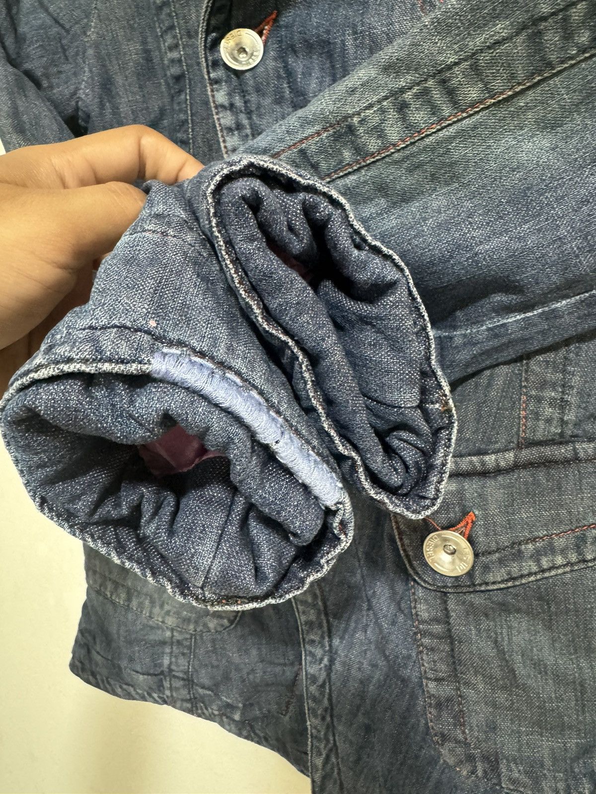 Diesel × Vintage Diesel Womens Denim Jacket Size M / US 6-8 / IT 42-44 - 4 Thumbnail