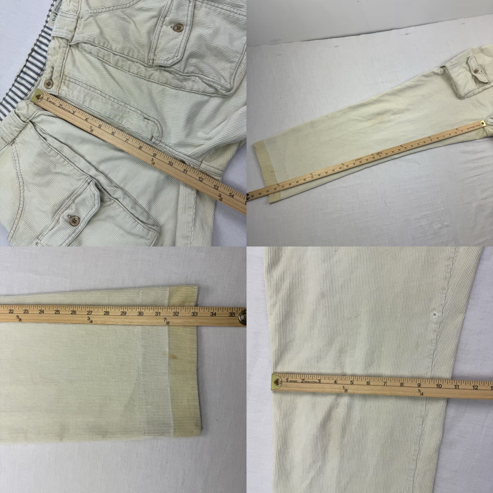 Vintage VINTAGE St Johns Bay Corduroy Pants Men 36x33 Khaki Beige 70s 80s Hipster Hippie Size US 36 / EU 52 - 9 Thumbnail
