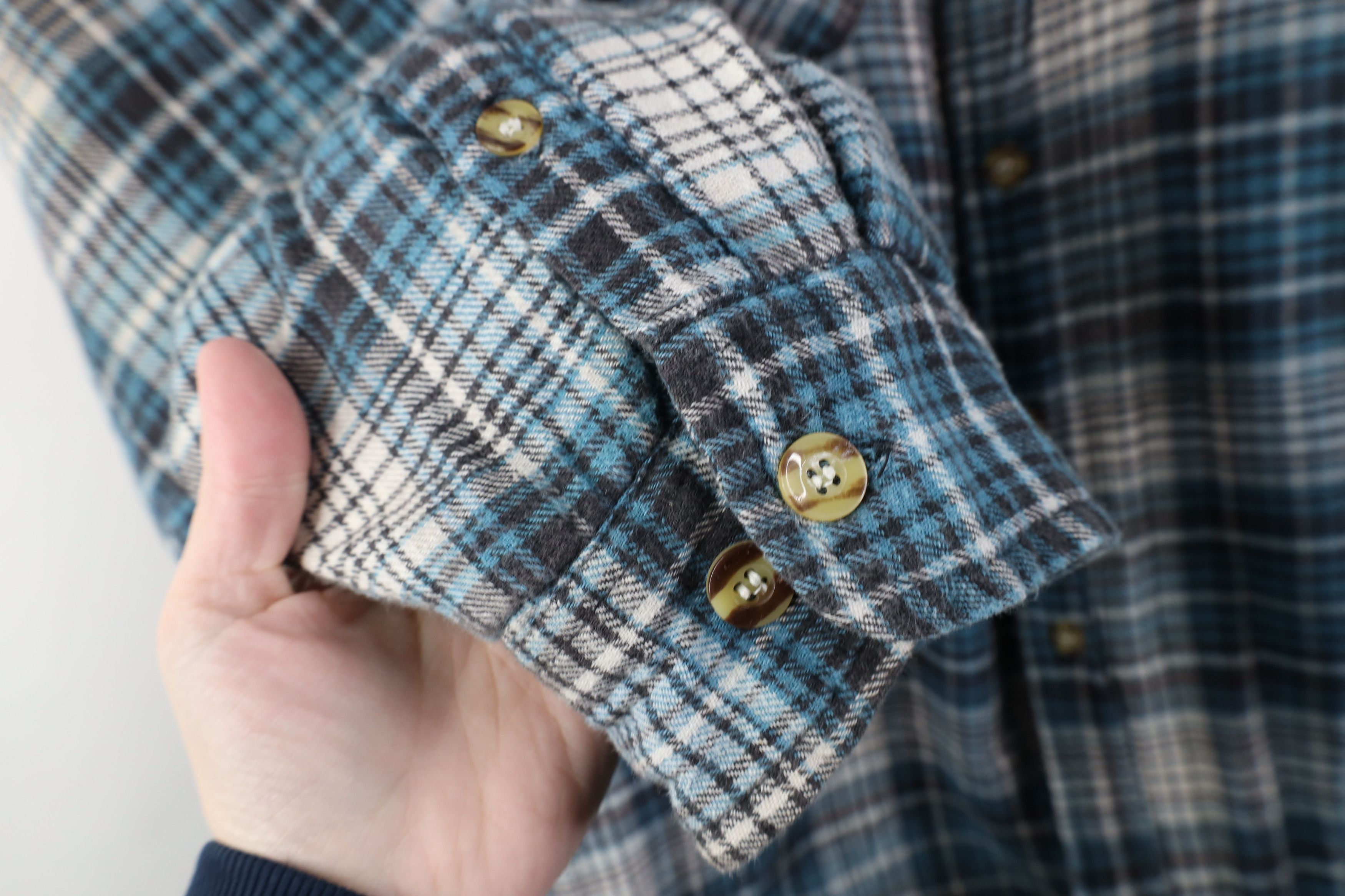 Vintage Vintage 90s Streetwear Flannel Button Shirt Jacket Plaid Size US XXL / EU 58 / 5 - 7 Thumbnail