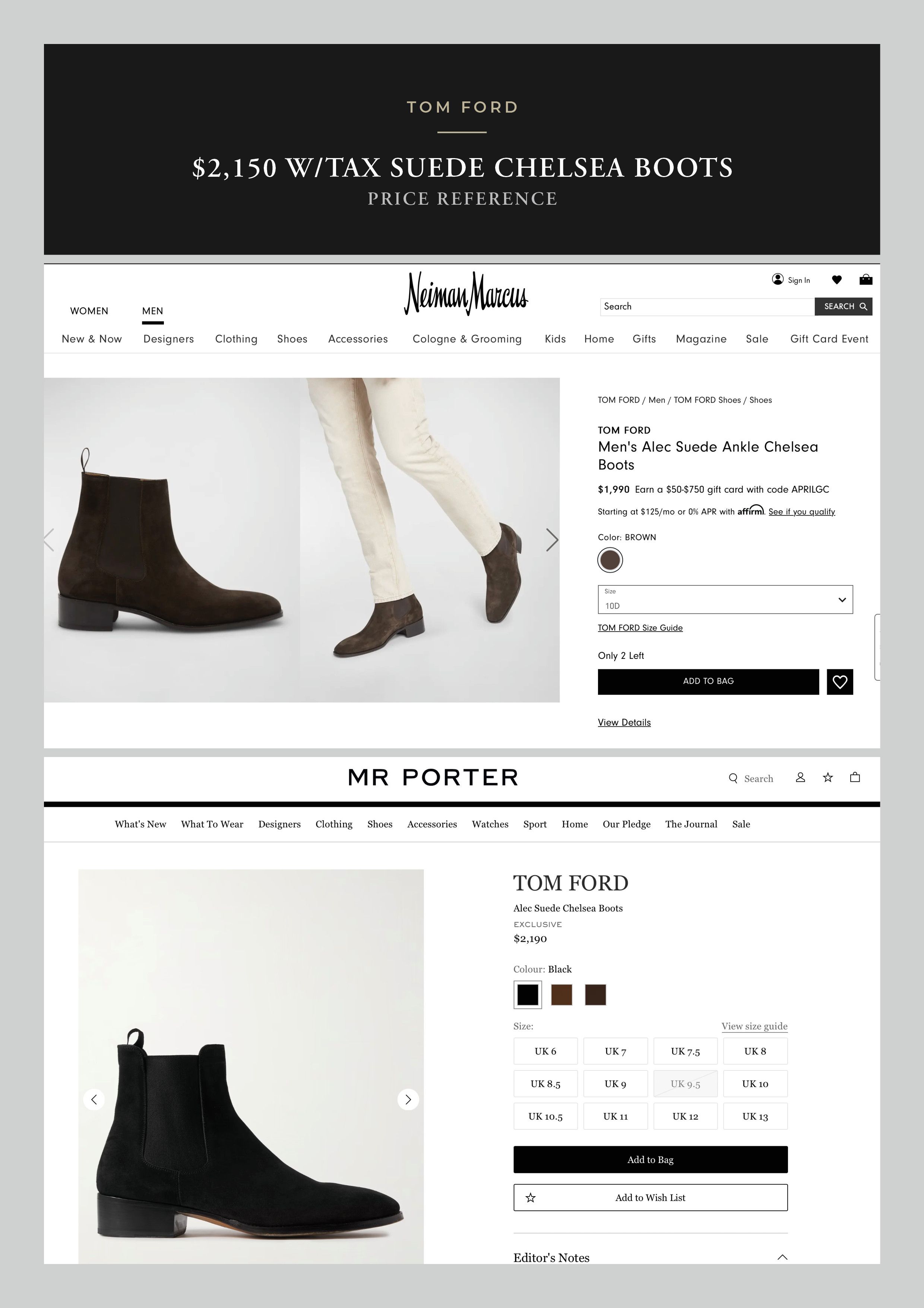 Tom Ford Best Dressed $2,150 w/Tax TOM FORD Suede Boots Size US 10.5 / EU 43-44 - 4 Thumbnail